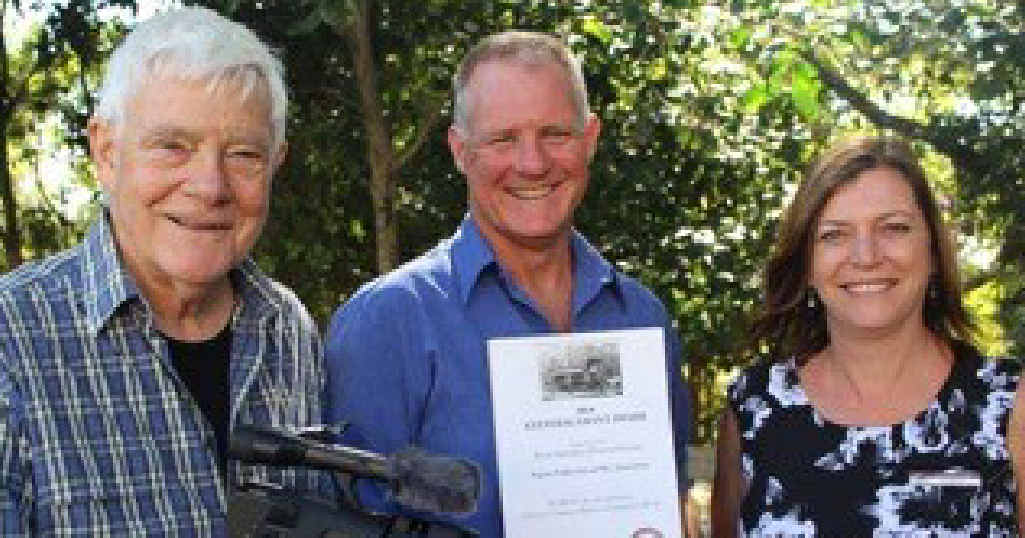 CENTENARY PRODUCTION: Filmmaker Tony Wickert, P&C; president Ian Nisbet and Repton Public principal Jane Martyn. CENTENARY PRODUCTION: Filmmaker Tony Wickert, P&C; president Ian Nisbet and Repton Public principal Jane Martyn.